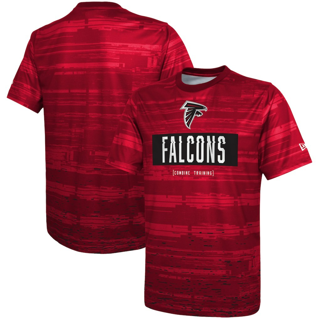 Atlanta Falcons New Era Combine Authentic Sweep T-Shirt - Red T-shirts