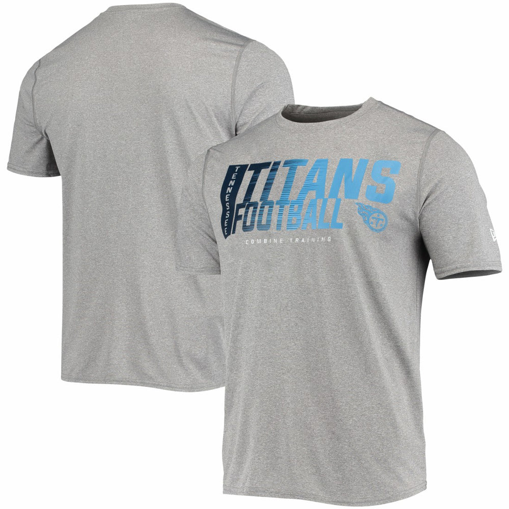 Tennessee Titans New Era Combine Authentic Game On T-Shirt - Heathered Gray T-shirts