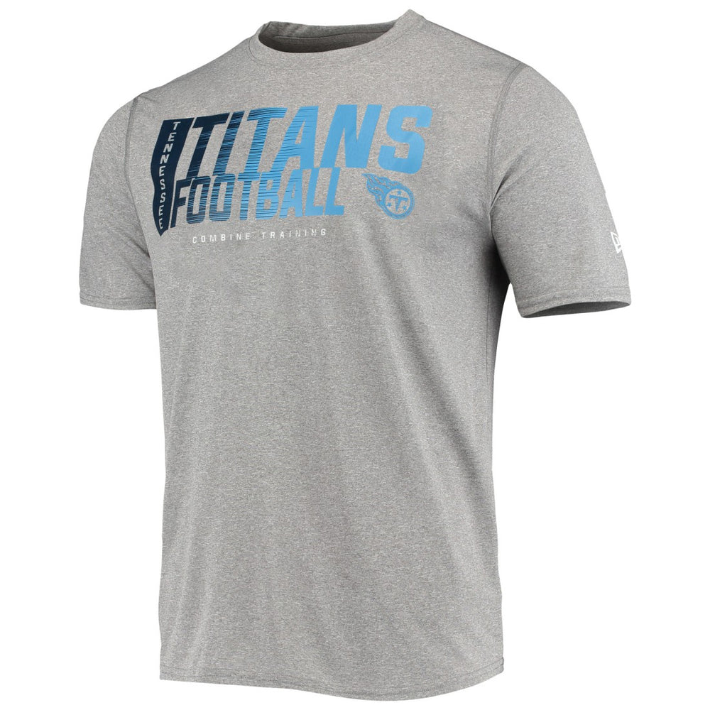 Tennessee Titans New Era Combine Authentic Game On T-Shirt - Heathered Gray T-shirts