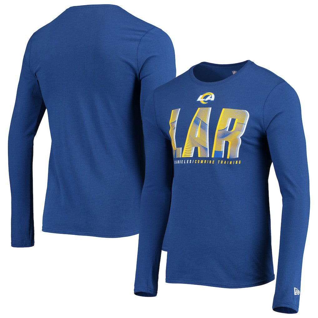 Los Angeles Rams New Era Combine Authentic Static Abbreviation Long Sleeve T-Shirt - Royal T-shirts
