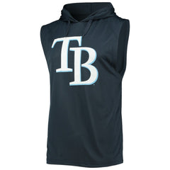Tampa Bay Rays Stitches Sleeveless Pullover Hoodie - Navy Hoodies