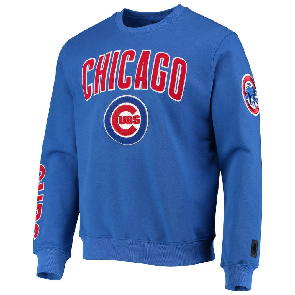 Chicago Cubs Pro Standard Stacked Logo Pullover Sweatshirt - Royal Pullover