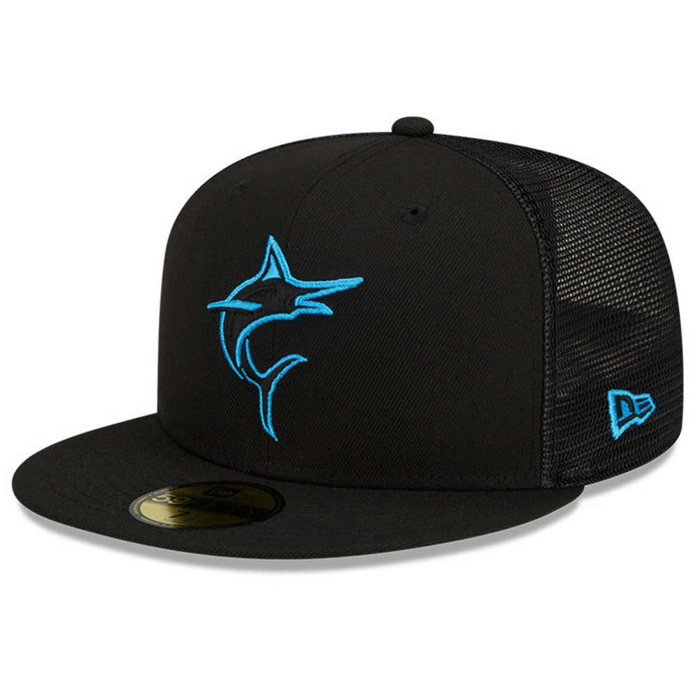 Miami Marlins New Era 2023 Batting Practice 59FIFTY Fitted Hat - Black Hats