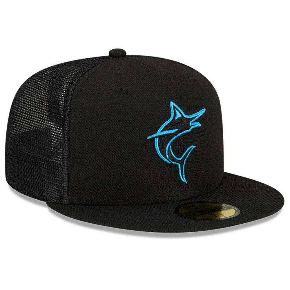 Miami Marlins New Era 2023 Batting Practice 59FIFTY Fitted Hat - Black Hats