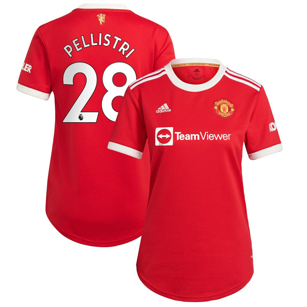 Facundo Pellistri Manchester United Women's 2021/22 Home Replica Player Jersey Red - Adidas