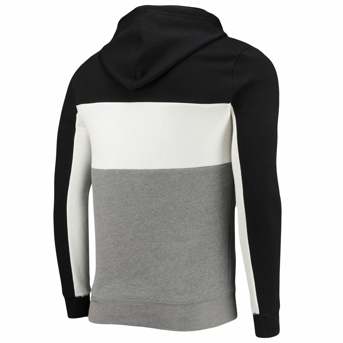 Miami Heat Junk Food Wordmark Colorblock Fleece Pullover Hoodie Black/White outlet