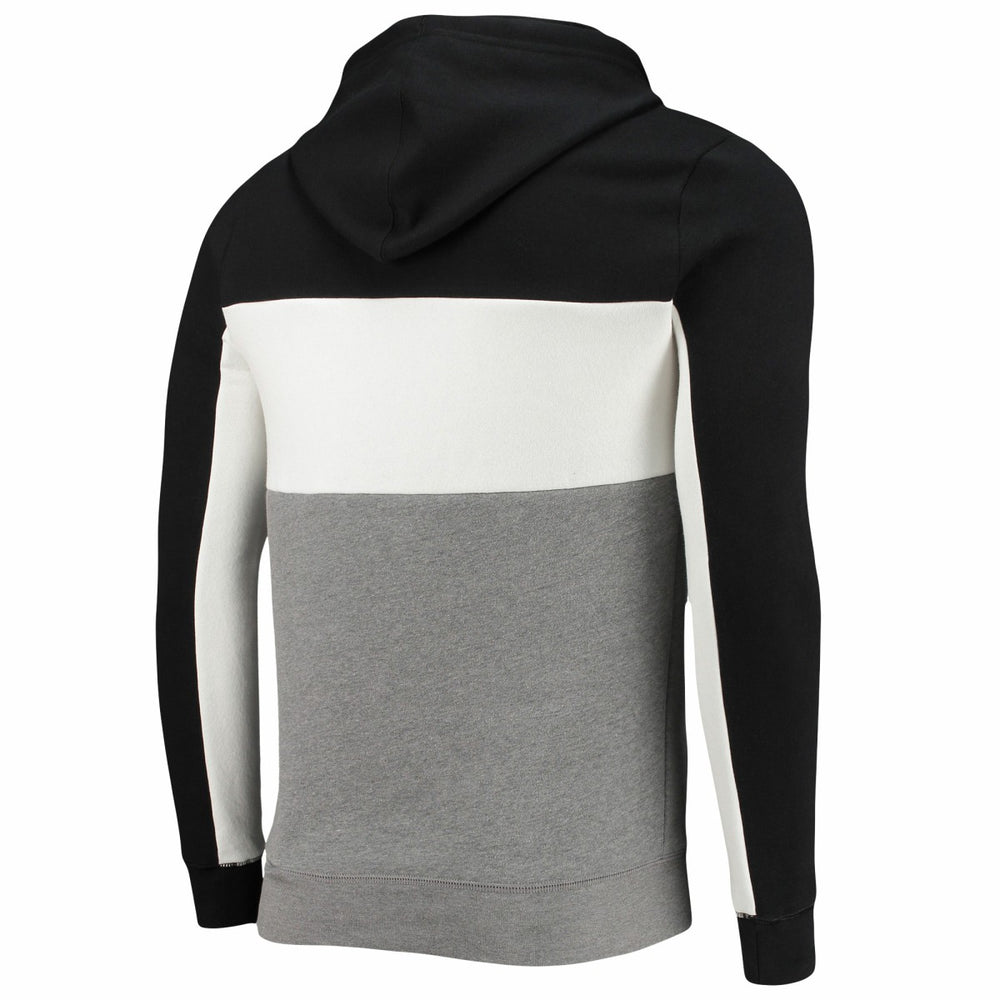 Miami Heat Junk Food Wordmark Colorblock Fleece Pullover Hoodie Black/White outlet