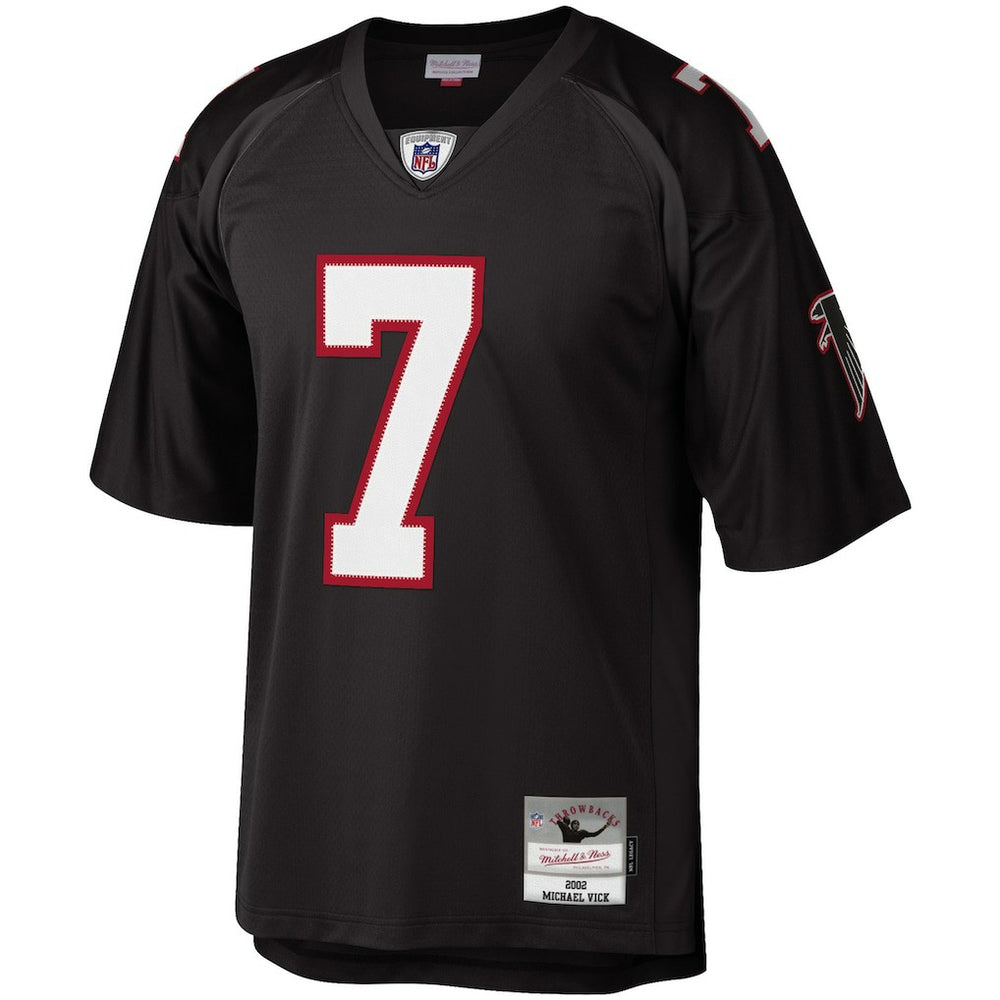 Michael Vick Atlanta Falcons Big & Tall 2002 Retired Player Replica Jersey - Black Jerseys