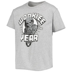 Las Vegas Raiders Junk Food Youth Star Wars Wookie Of The Year T-Shirt - Heathered Gray T-shirts