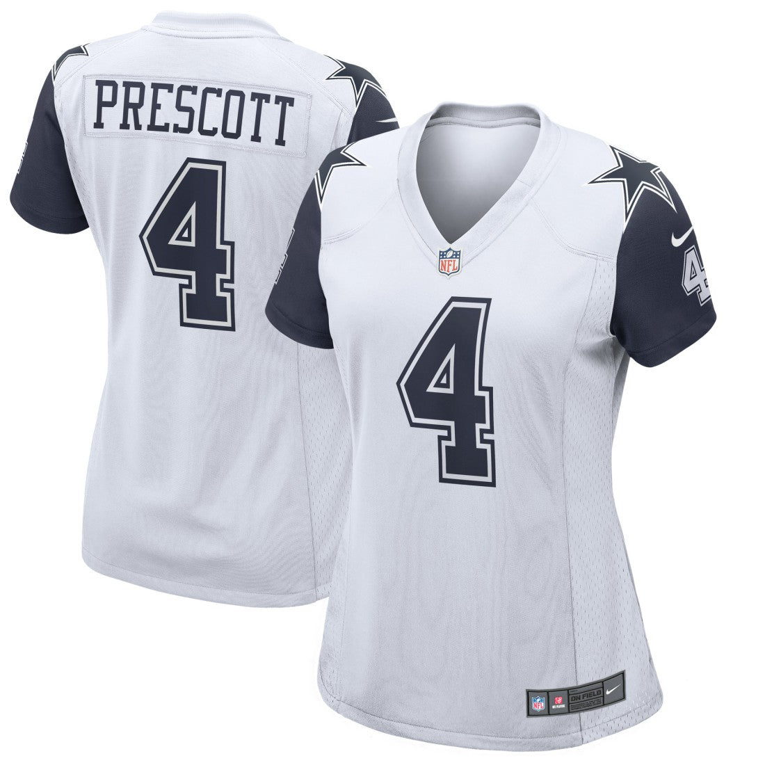 Dak Prescott Dallas Cowboys Women's Alternate Game Jersey - White Jerseys