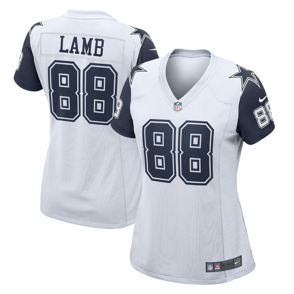 CeeDee Lamb Dallas Cowboys Women's 2nd Alternate Game Jersey - White Jerseys