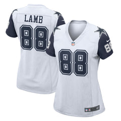 CeeDee Lamb Dallas Cowboys Women's 2nd Alternate Game Jersey - White Jerseys