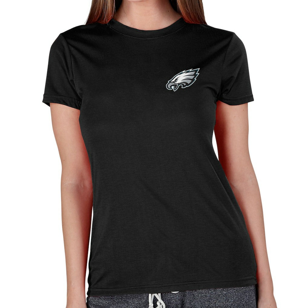 Philadelphia Eagles Concepts Sport Women's Marathon Knit Lounge Top - Black Tops