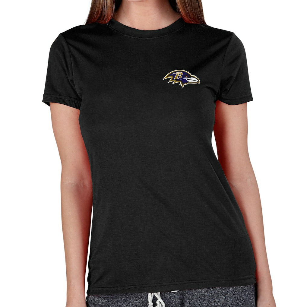 Baltimore Ravens Concepts Sport Women's Marathon Knit Lounge Top - Black Tops