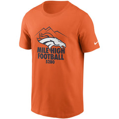 Denver Broncos Hometown Collection 5,280 T-Shirt - Orange T-shirts