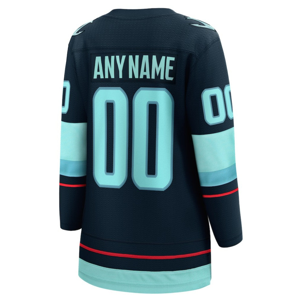 Seattle Kraken Fanatics Women's Home Breakaway Custom Jersey - Deep Sea Blue | US 4430645