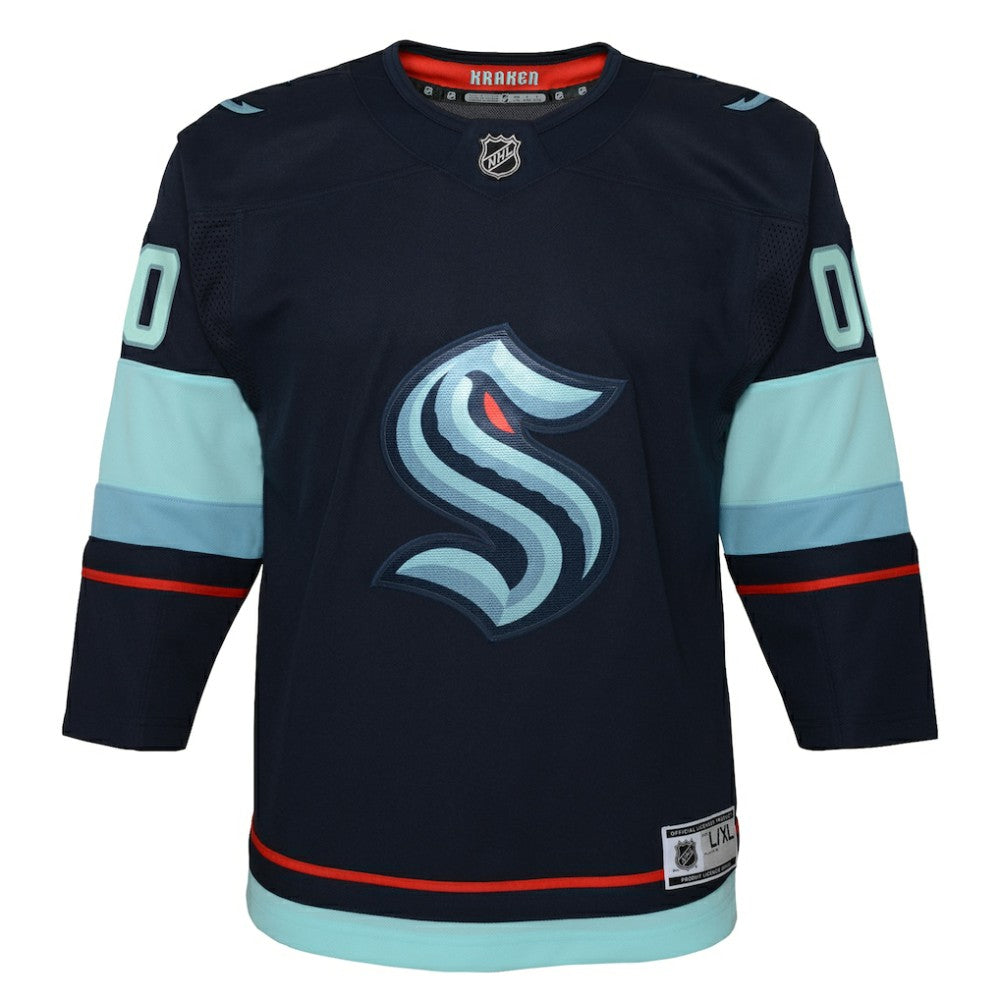 Seattle Kraken Youth Home Premier Custom Jersey - Navy | US 4430647