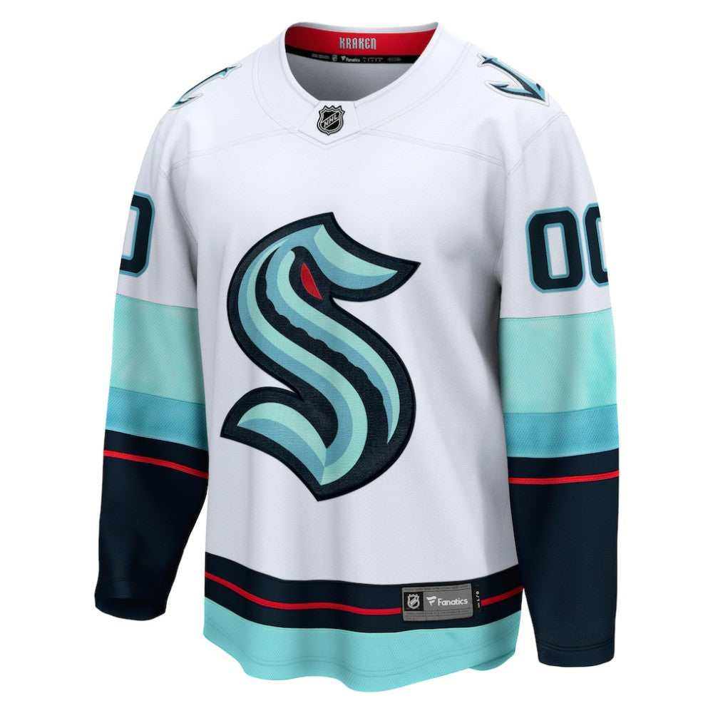 Seattle Kraken Fanatics Away Breakaway Custom Jersey - White | US 4430652