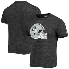 Las Vegas Raiders New Era Helmet Logo Tri-Blend T-Shirt - Black T-shirts