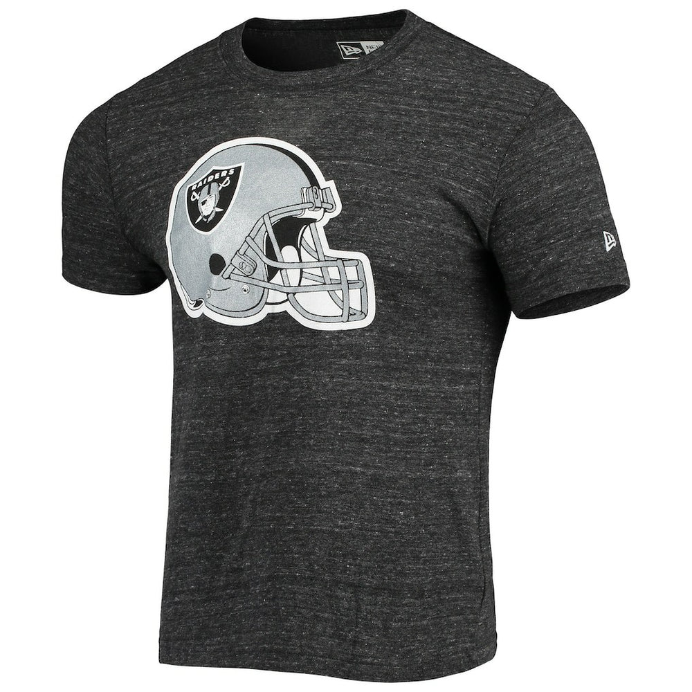 Las Vegas Raiders New Era Helmet Logo Tri-Blend T-Shirt - Black T-shirts