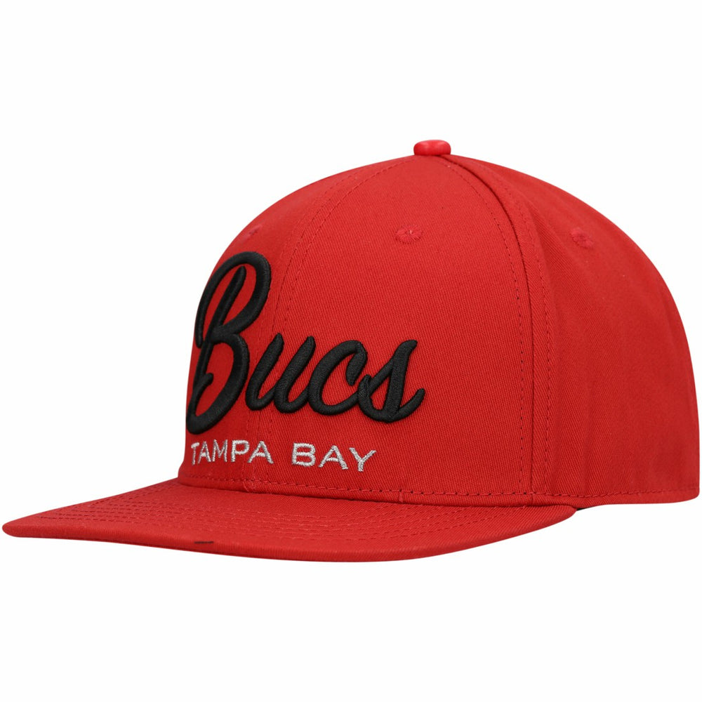 Tampa Bay Buccaneers Pro Standard LV Super Bowl Champions Script Wordmark Snapback Hat - Red Hats