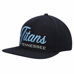 Tennessee Titans Pro Standard Script Wordmark Snapback Hat - Navy Hats
