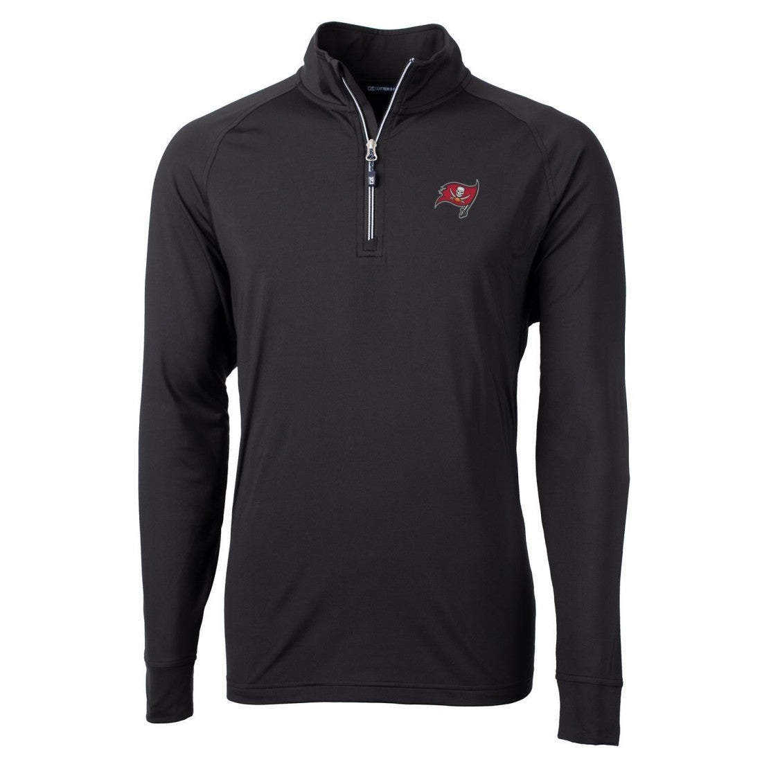 Tampa Bay Buccaneers Cutter & Buck Adapt Eco Knit Quarter-Zip Pullover Jacket - Black Pullover