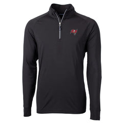 Tampa Bay Buccaneers Cutter & Buck Adapt Eco Knit Quarter-Zip Pullover Jacket - Black Pullover