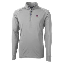 New York Giants Cutter & Buck Adapt Eco Knit Quarter-Zip Pullover Jacket - Gray Pullover