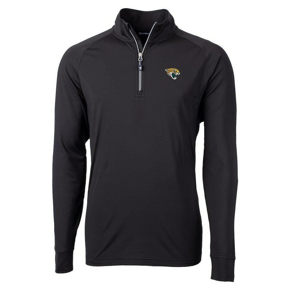 Jacksonville Jaguars Cutter & Buck Adapt Eco Knit Quarter-Zip Pullover Jacket - Black Pullover