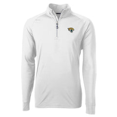 Jacksonville Jaguars Cutter & Buck Adapt Eco Knit Quarter-Zip Pullover Jacket - White Pullover