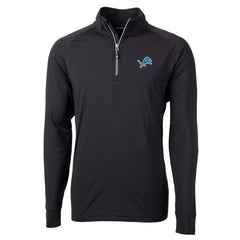 Detroit Lions Cutter & Buck Adapt Eco Knit Quarter-Zip Pullover Jacket - Black Pullover