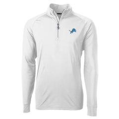 Detroit Lions Cutter & Buck Adapt Eco Knit Quarter-Zip Pullover Jacket - White Pullover