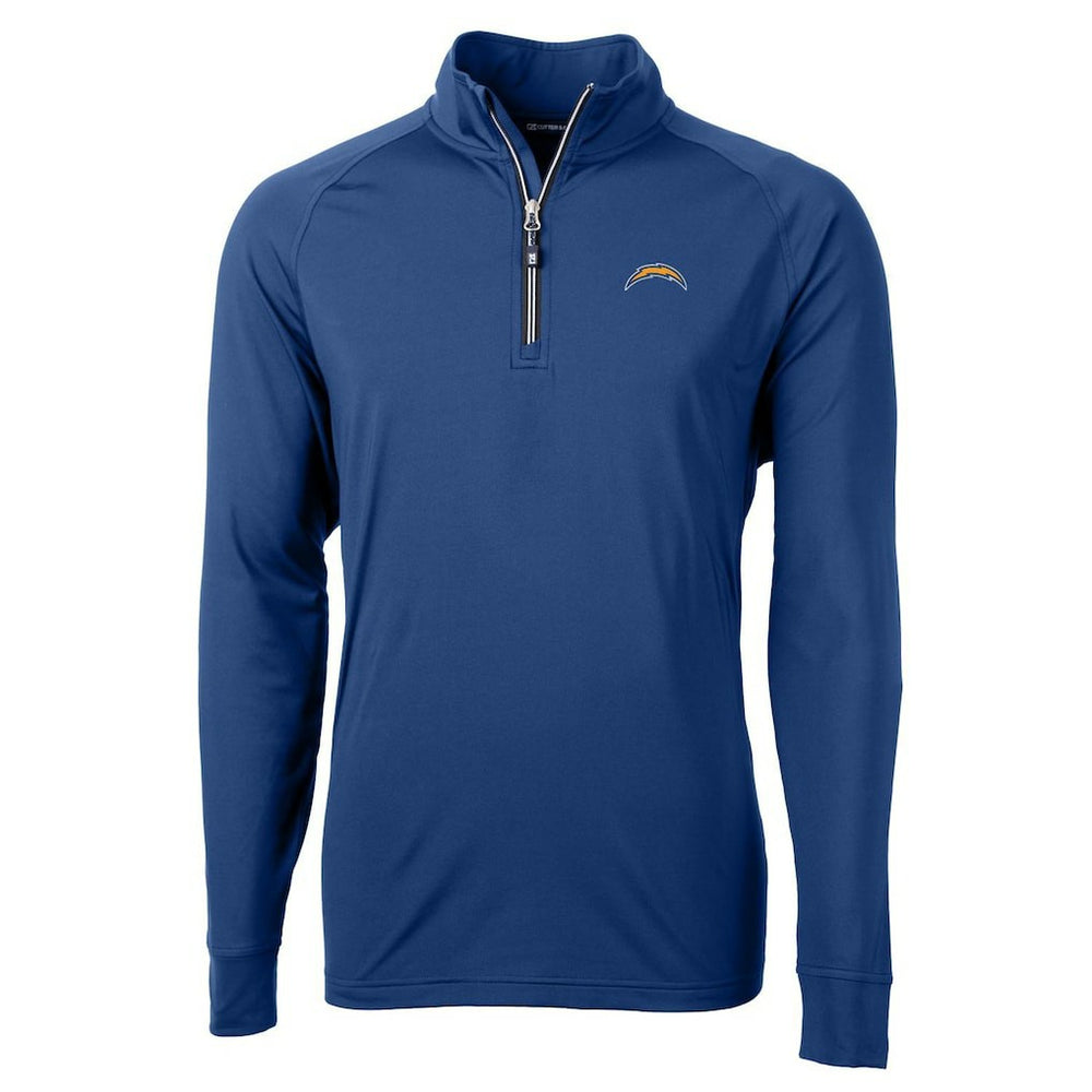 Los Angeles Chargers Cutter & Buck Adapt Eco Knit Quarter-Zip Pullover Jacket - Royal Pullover