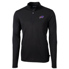 Buffalo Bills Cutter & Buck Virtue Eco Pique Recycled Quarter-Zip Pullover Jacket - Black Pullover