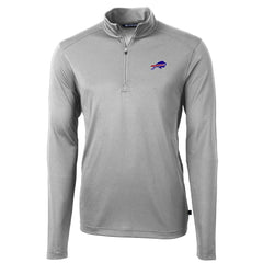 Buffalo Bills Cutter & Buck Virtue Eco Pique Recycled Quarter-Zip Pullover Jacket - Gray Pullover