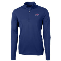Buffalo Bills Cutter & Buck Virtue Eco Pique Recycled Quarter-Zip Pullover Jacket - Royal Pullover