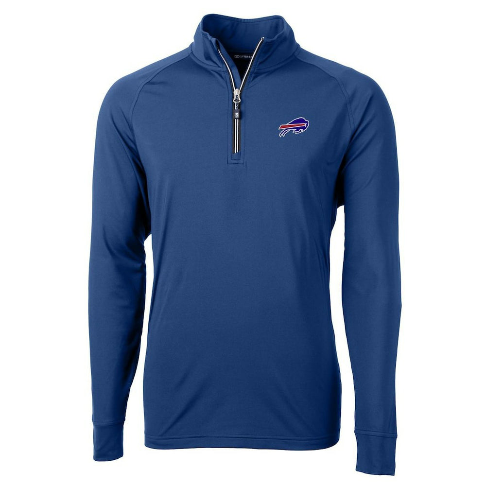 Buffalo Bills Cutter & Buck Big & Tall Adapt Eco Knit Quarter-Zip Pullover Jacket - Royal Pullover