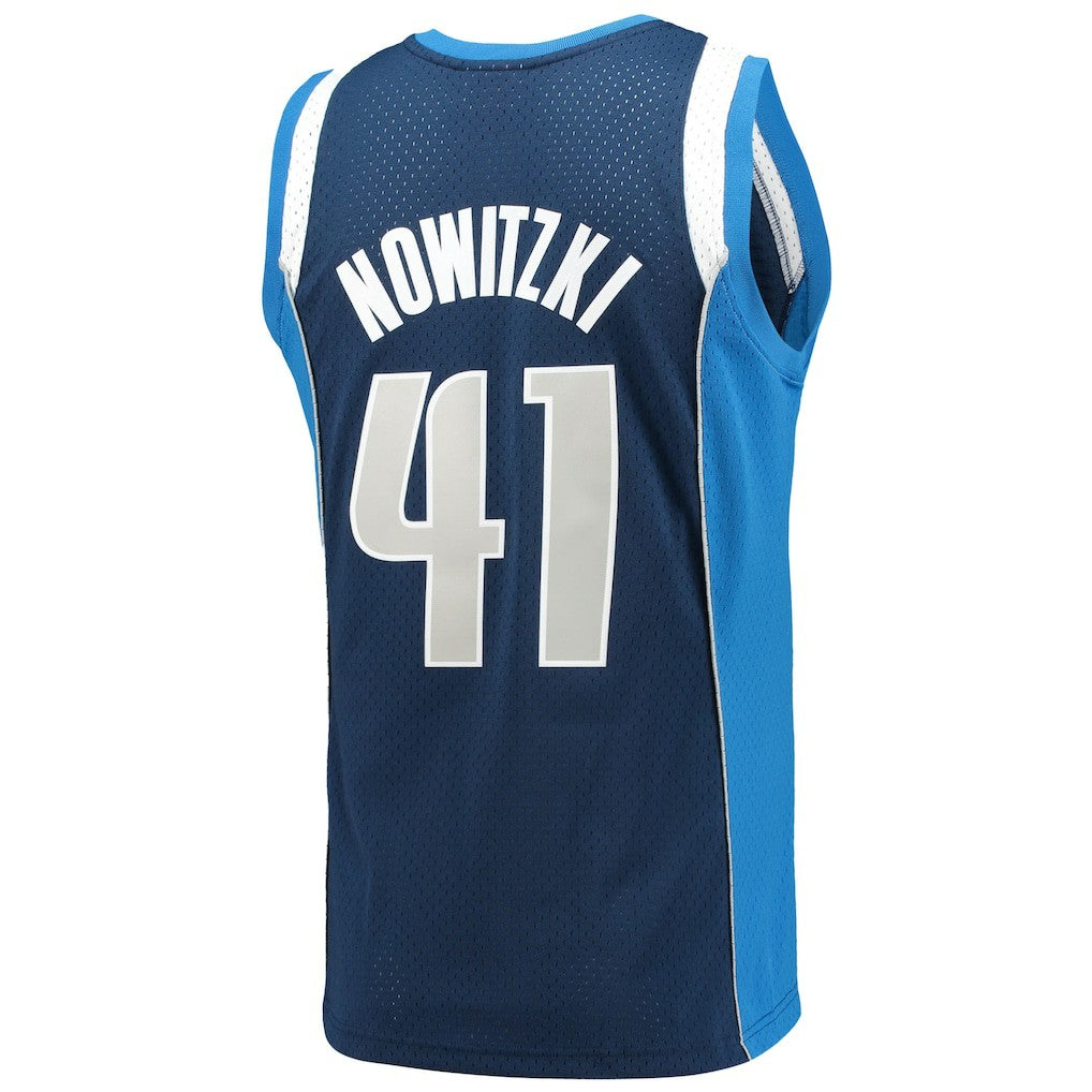 Dirk Nowitzki Dallas Mavericks 2011/12 Hardwood Classics Swingman Jersey Navy - Mitchell & Ness outlet