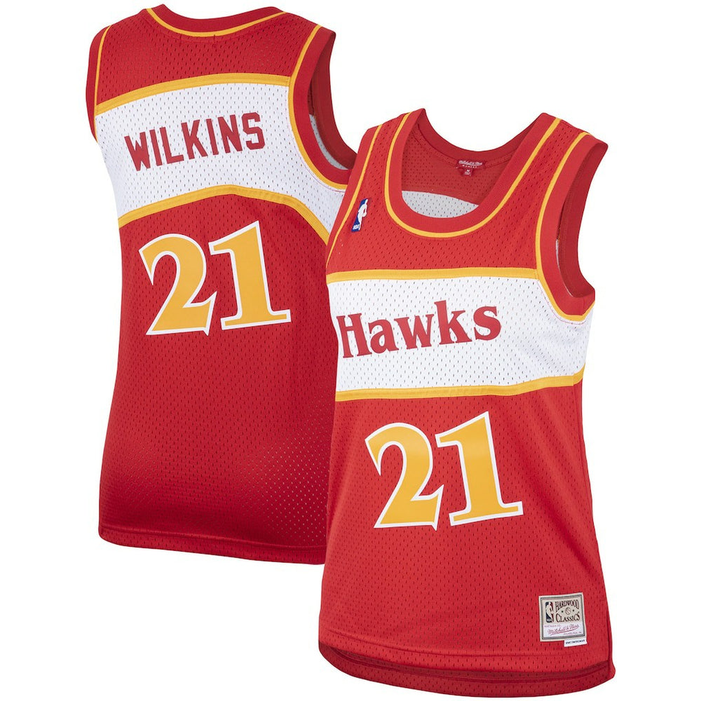 Dominique Wilkins Atlanta Hawks Women's Hardwood Classics Swingman Jersey Red - Mitchell & Ness