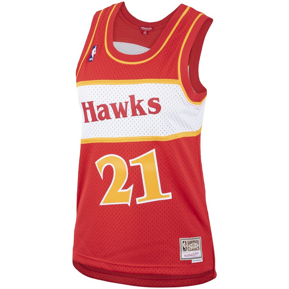 Dominique Wilkins Atlanta Hawks Women's Hardwood Classics Swingman Jersey Red - Mitchell & Ness