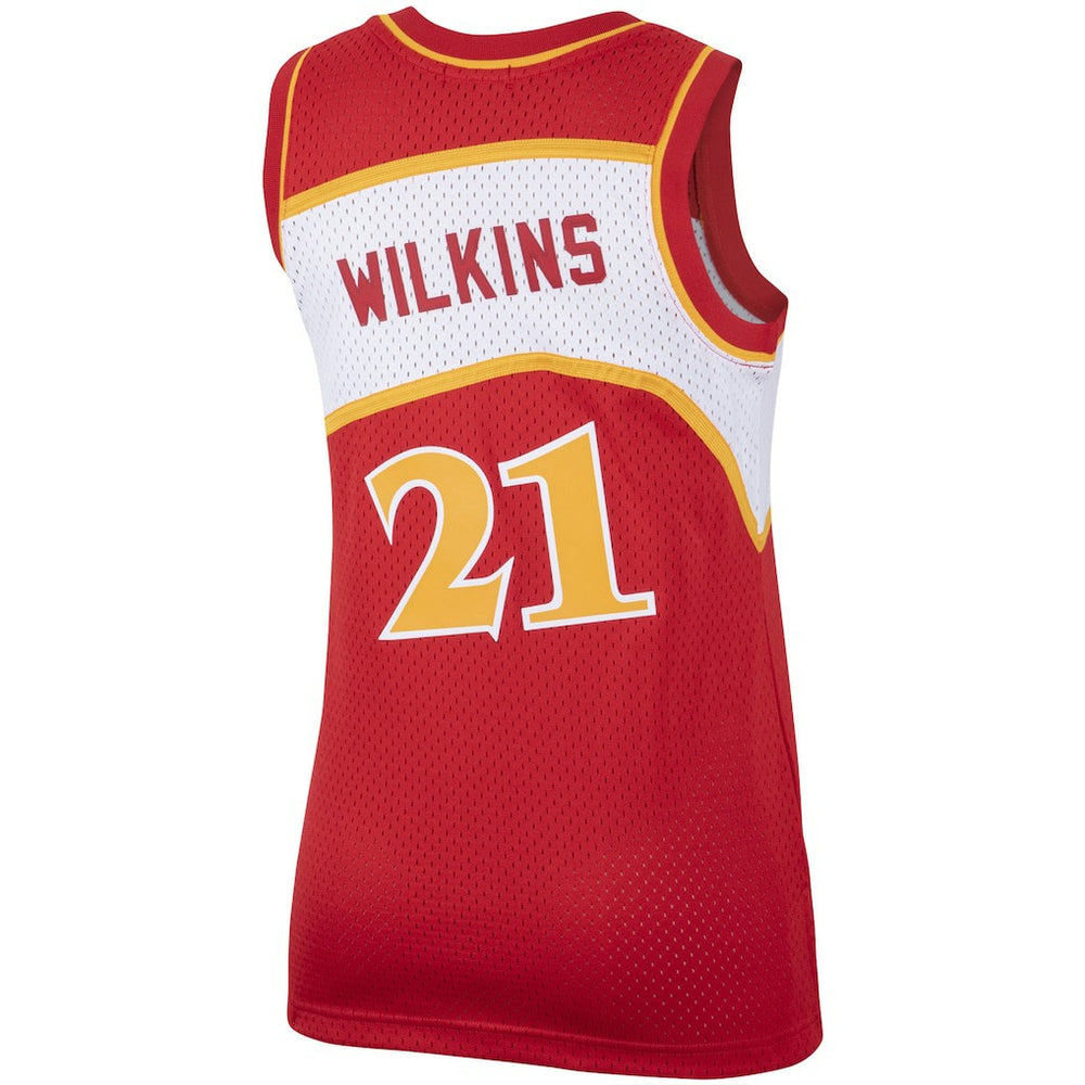 Dominique Wilkins Atlanta Hawks Women's Hardwood Classics Swingman Jersey Red - Mitchell & Ness