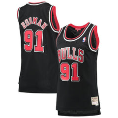 Dennis Rodman Chicago Bulls Women's Hardwood Classics Swingman Jersey Black - Mitchell & Ness outlet