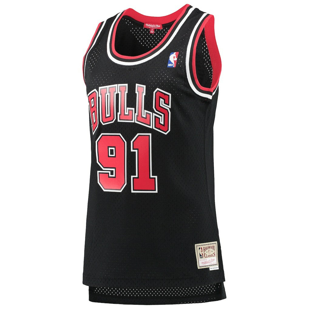 Dennis Rodman Chicago Bulls Women's Hardwood Classics Swingman Jersey Black - Mitchell & Ness outlet