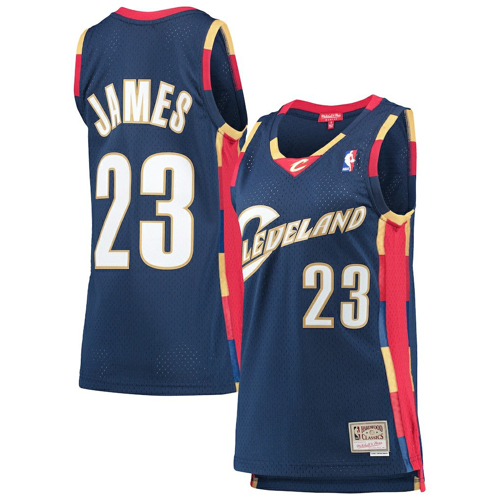 LeBron James Cleveland Cavaliers Women's Hardwood Classics Swingman Jersey Navy - Mitchell & Ness