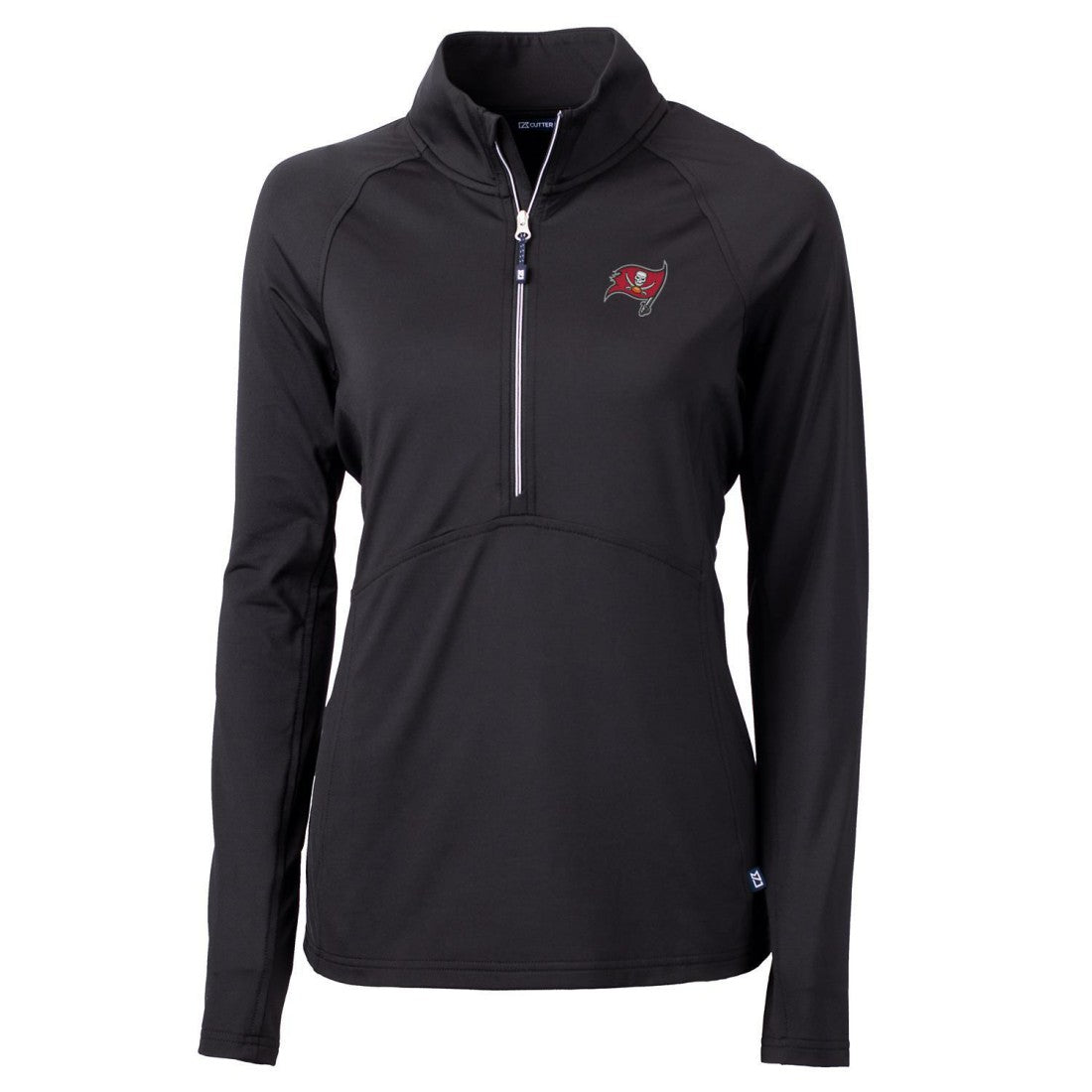 Tampa Bay Buccaneers Cutter & Buck Women's Adapt Eco Knit Half-Zip Pullover Jacket - Black Pullover