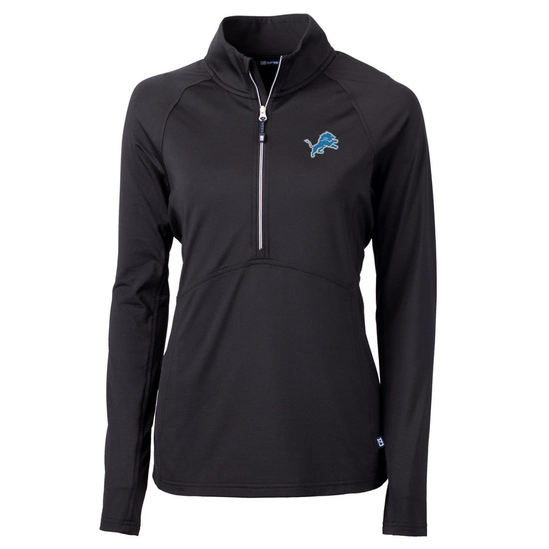 Detroit Lions Cutter & Buck Women's Adapt Eco Knit Half-Zip Pullover Jacket - Black Pullover
