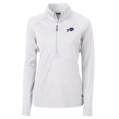 Buffalo Bills Cutter & Buck Women's Adapt Eco Knit Half-Zip Pullover Jacket - White Pullover