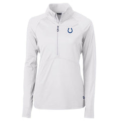 Indianapolis Colts Cutter & Buck Women's Adapt Eco Knit Half-Zip Pullover Jacket - White Pullover
