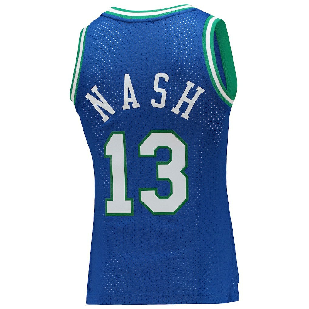 Steve Nash Dallas Mavericks Women's 1998/99 Hardwood Classics Swingman Jersey Blue - Mitchell & Ness